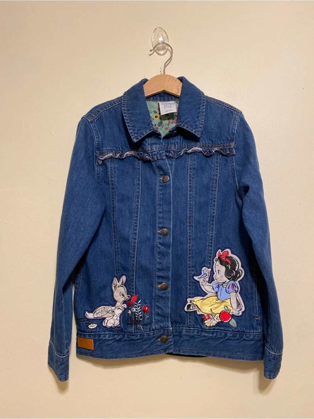 Disney Blue Denim Snow White Patch Jacket. Size 7/8 years